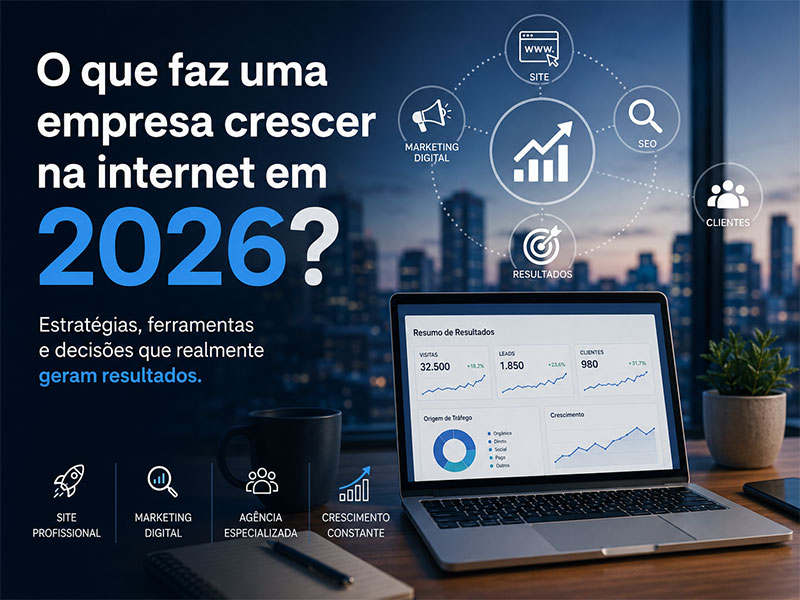 O que faz uma empresa crescer na internet em 2026?